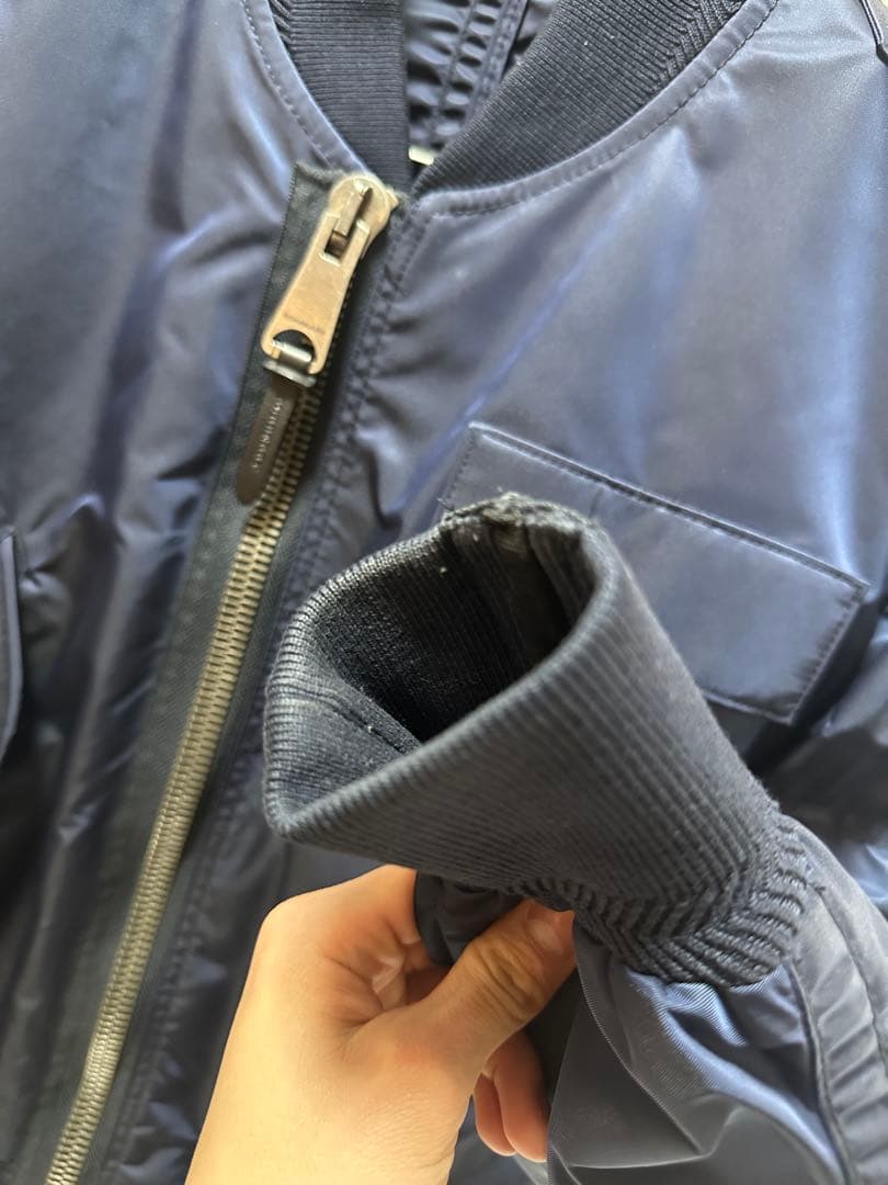 BURBERRY LONDON ナイロンジャケット MA-1 ネイビー 46