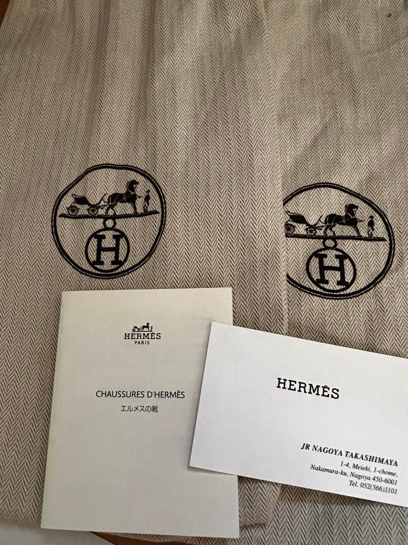 HERMES オアジス　ホワイト ミュール38