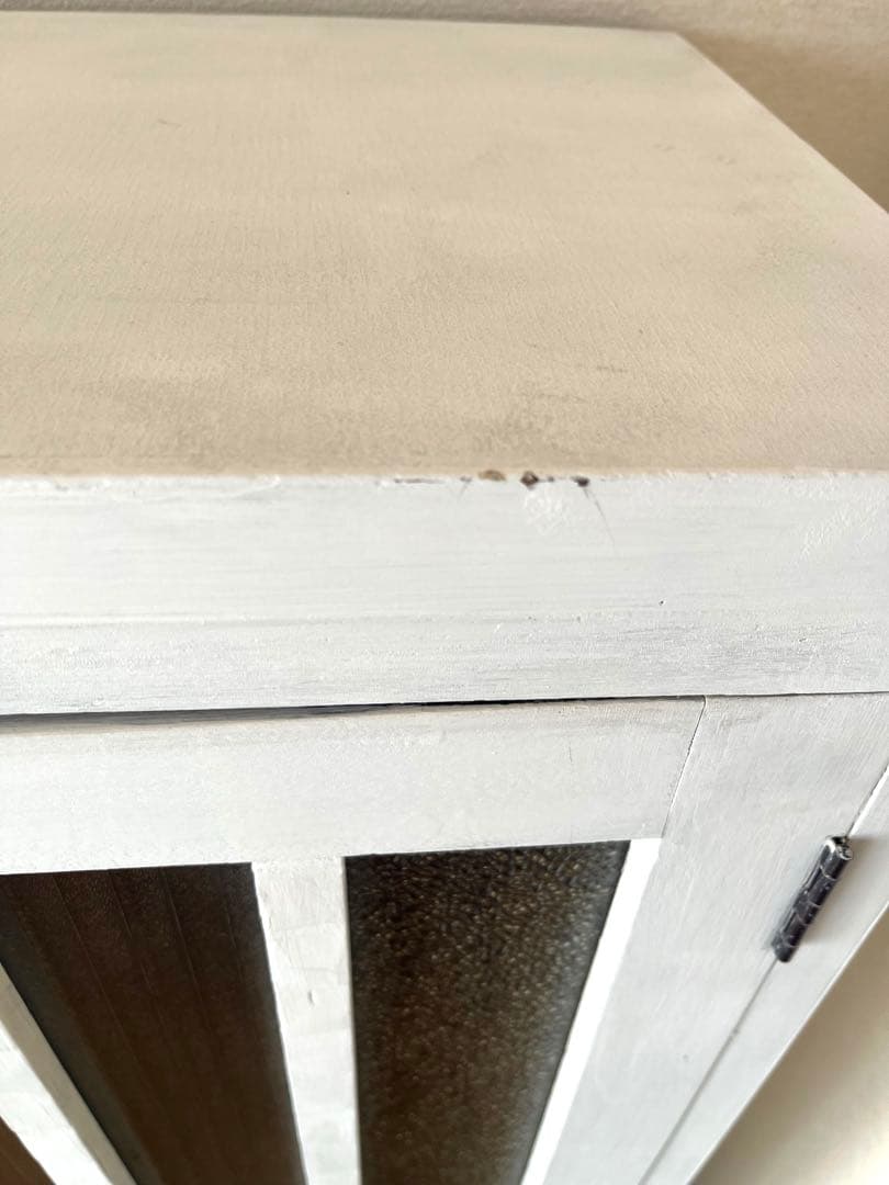 ヴィンテージ　木製キャビネット　ガラス扉