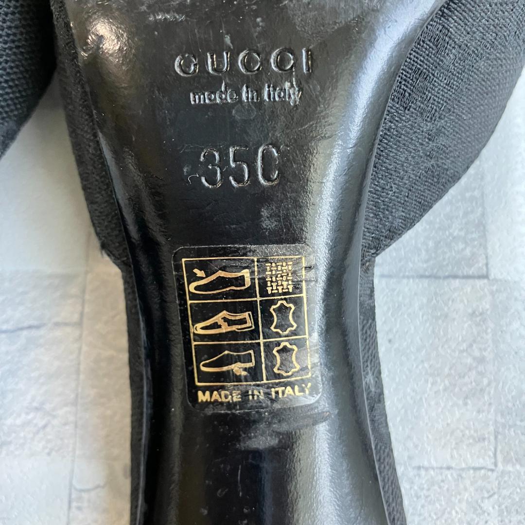 GUCCI ミュール ヒール ホースビット GG柄 ポインテッドトゥ
