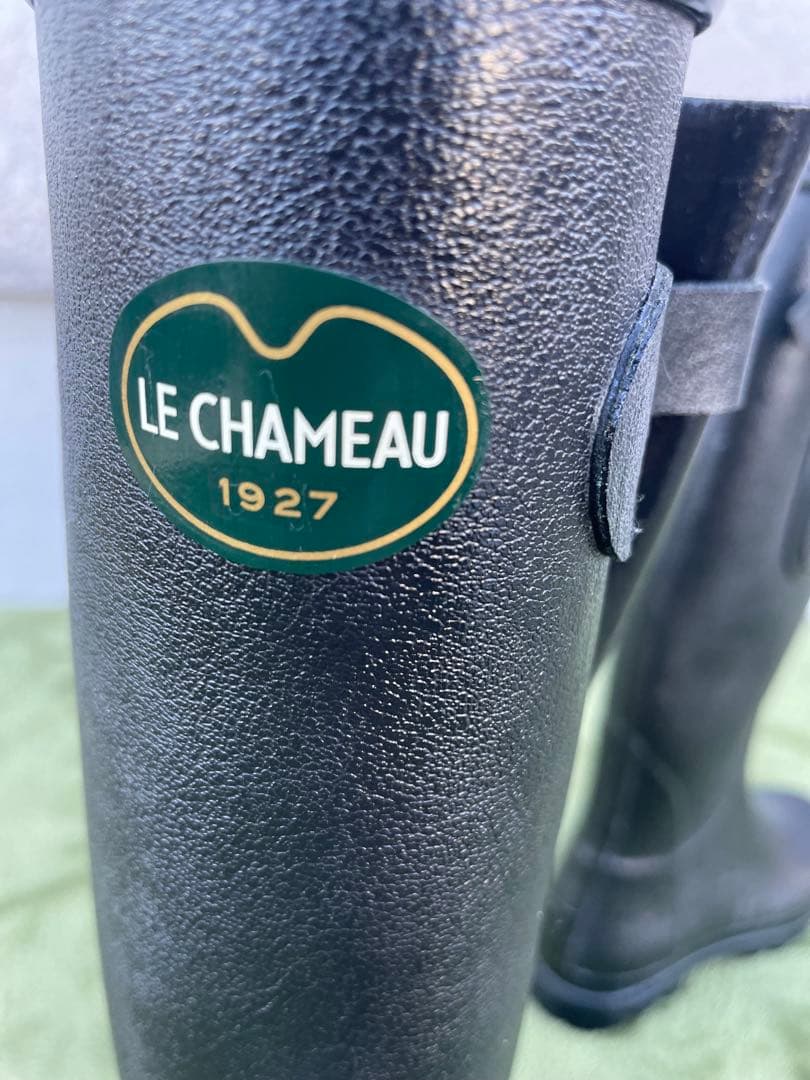 ほぼ未使用　レディース　レイン　ラバーブーツLE CHAMEAU ３7
