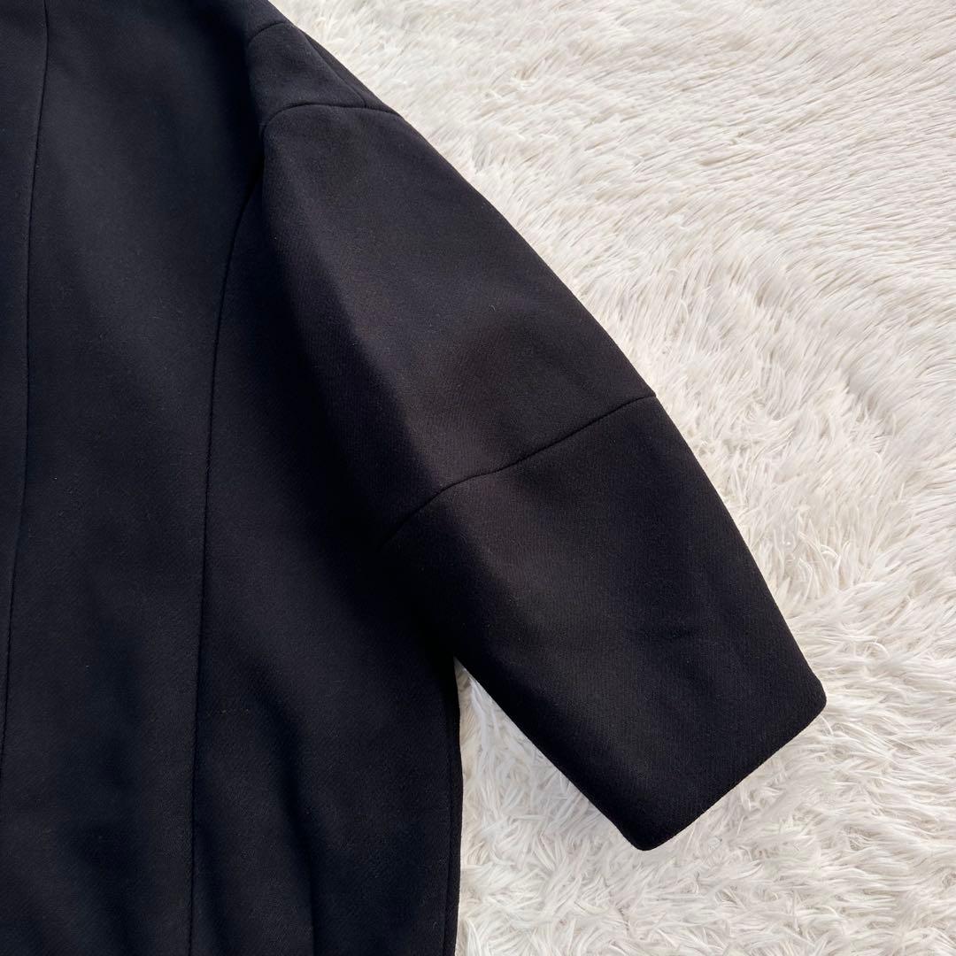 SNIDEL ウールコクーンダブルコート オーバーサイズ イタリア生地 ブラック