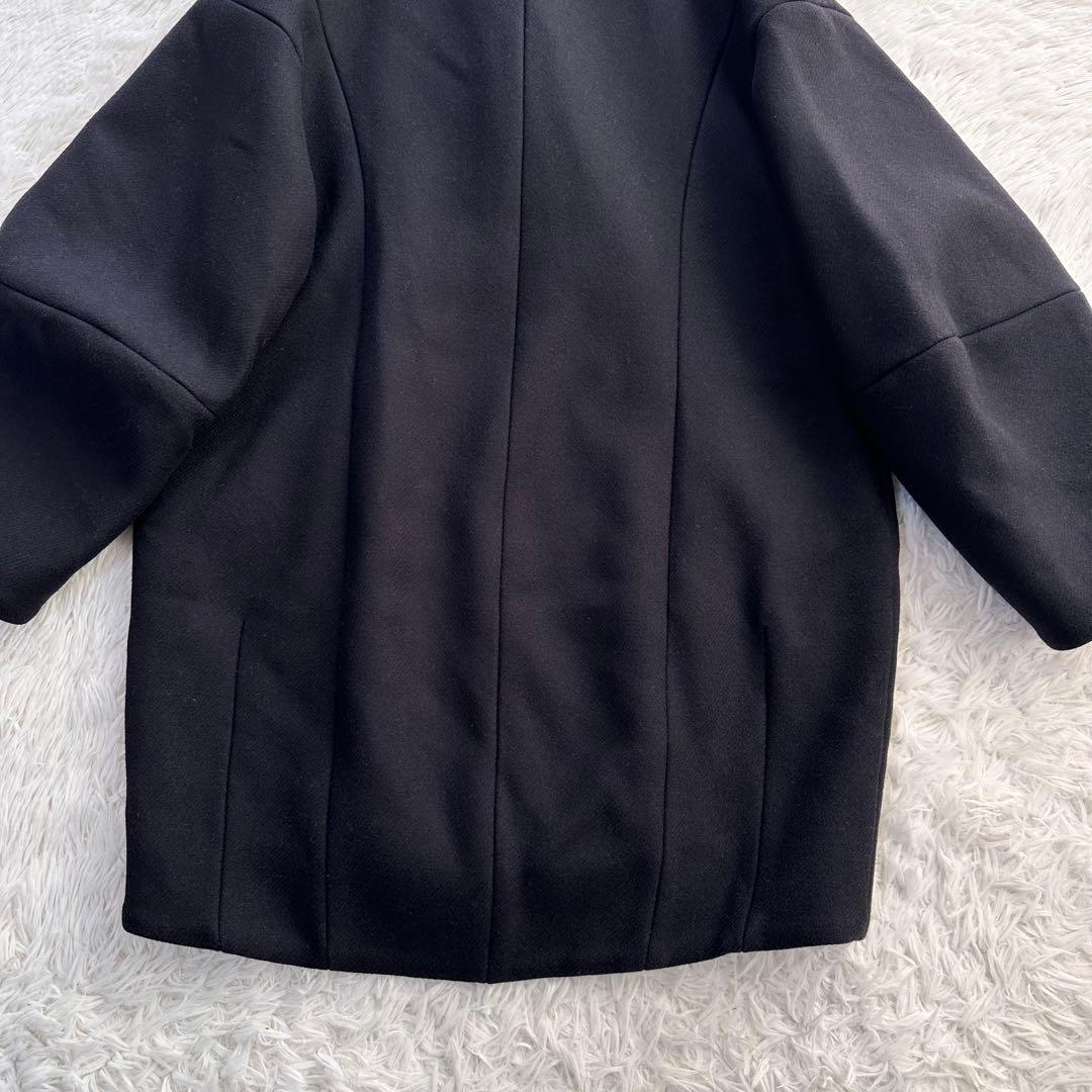 SNIDEL ウールコクーンダブルコート オーバーサイズ イタリア生地 ブラック