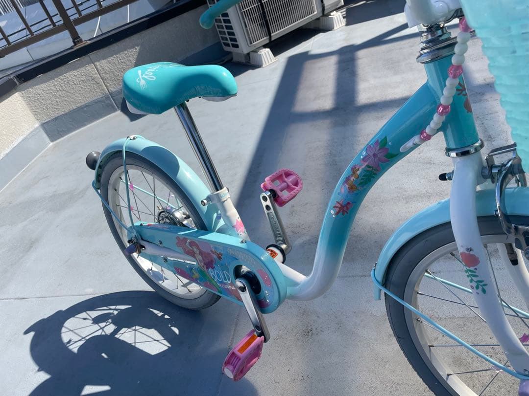 引き取り　アリエル　子供用自転車　18インチ　ディズニー　リトルマーメイド