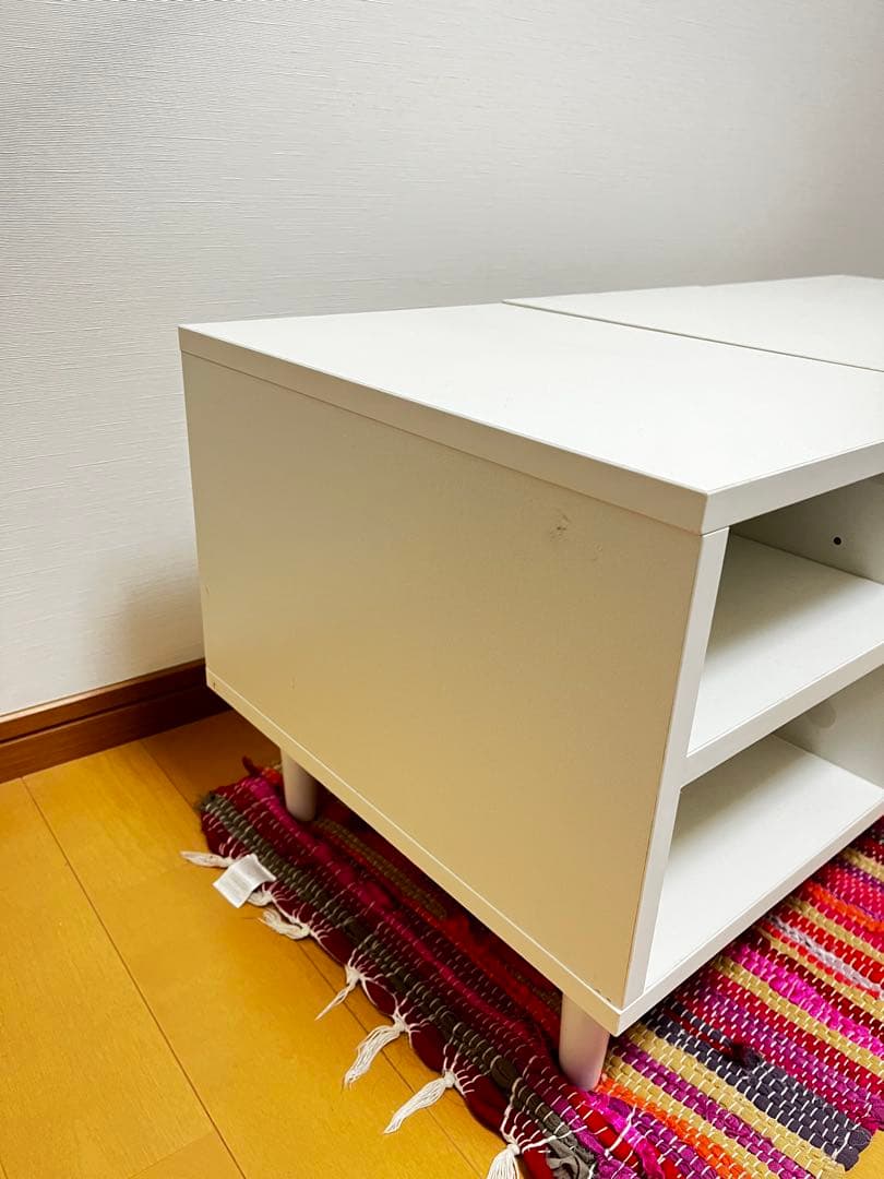 北欧木製ドレッサーテーブル可動式ミラ 一付2way ナチュラル シャルムホワイト