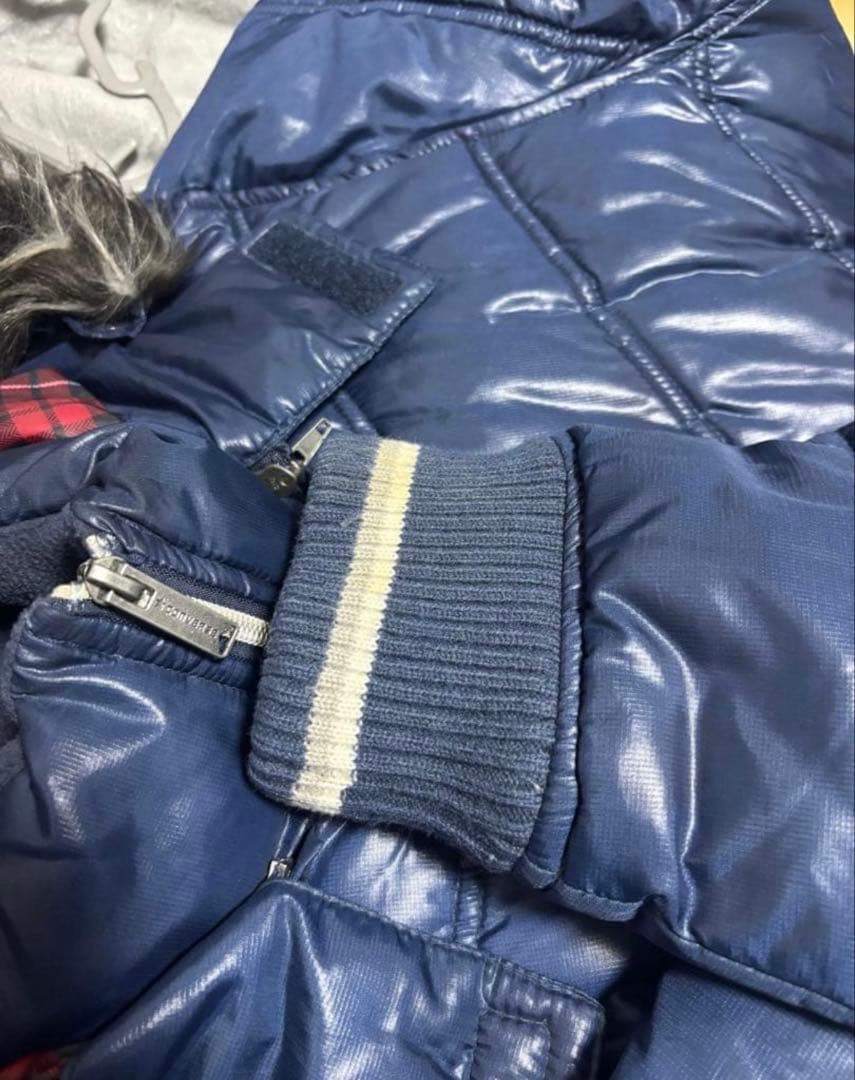 Y2Kファーダウンジャケット平成ギャル 男光沢短丈 archive グランジ