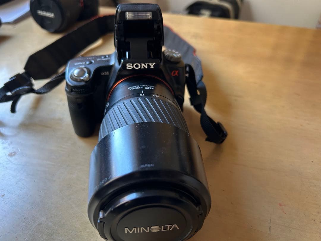 SONY α55 デジタル一眼レフ&ミノルタ300mmレンズセット　小型サイズ