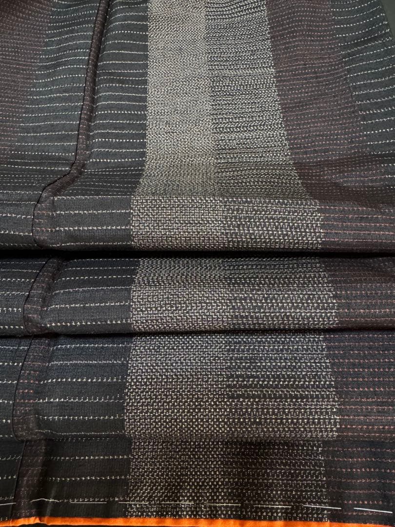 【銘品新品】日本三大紬「信州上田紬」漢方草木染「総絣織」トール寸