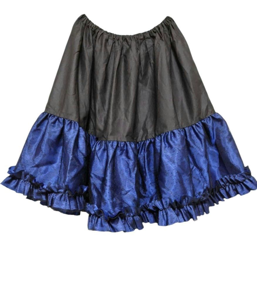 Moitie クロスライン編み上げOP 黒×青 ペチコート付き 美品 モワティエ