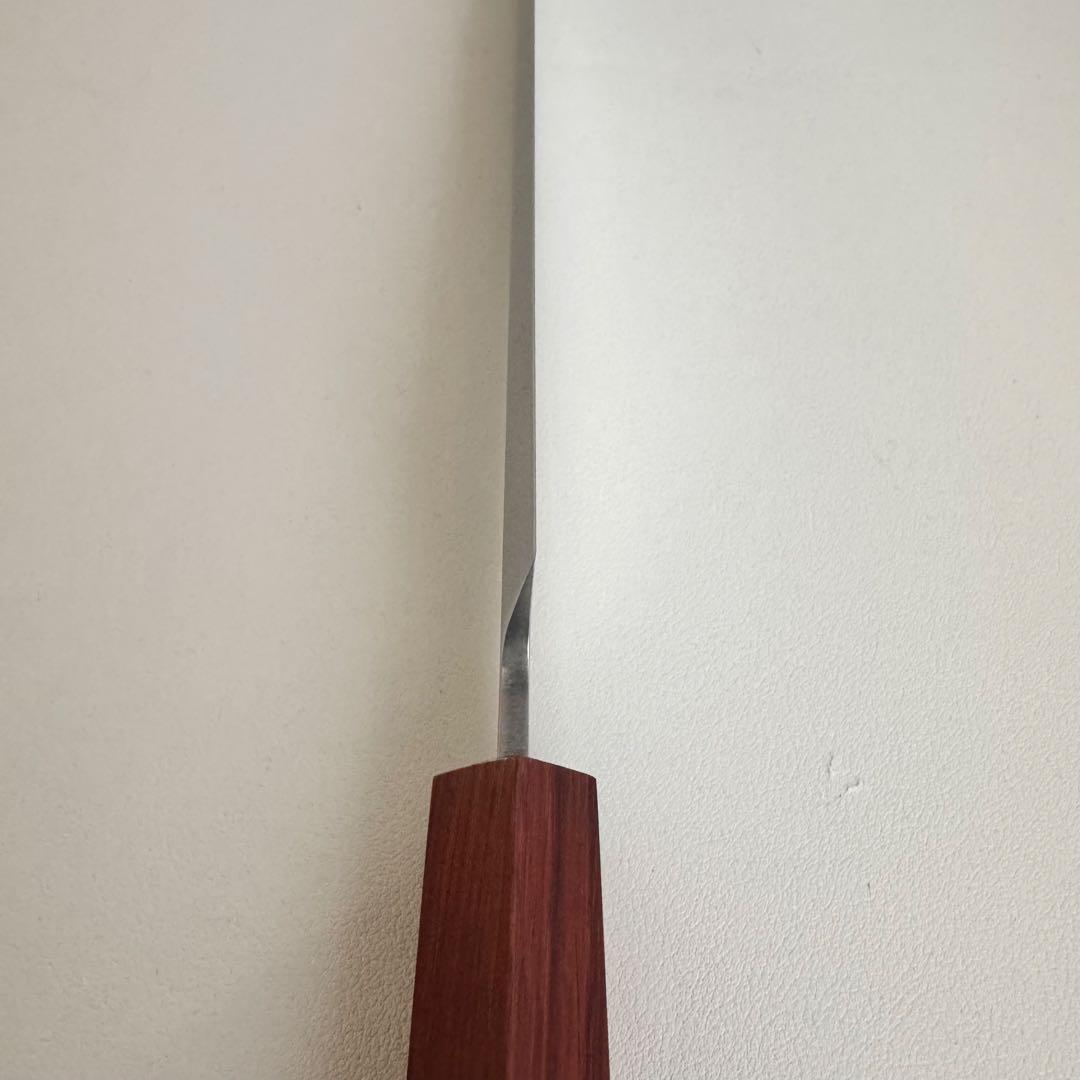 270mm 柳刃包丁 鏡面 黒檀紫檀八角柄 刺身包丁 全鋼、