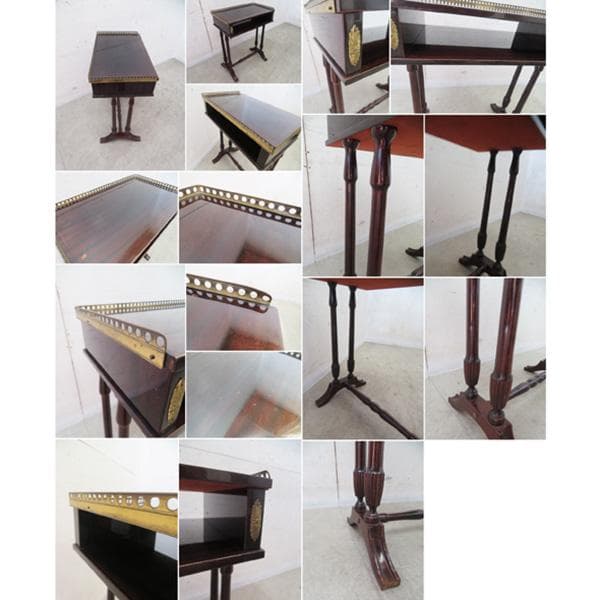 英国アンティーク■ヴィクトリアン様式■マホガニー材■サイドテーブル/花台■