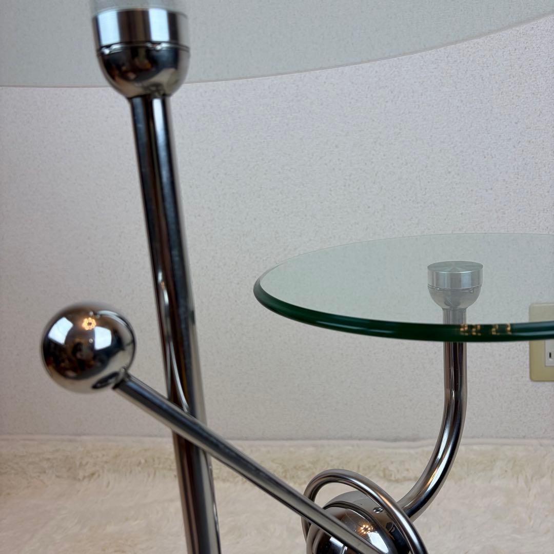 送料無料 サイドテーブル 2段式 ガラス・金属製 大理石