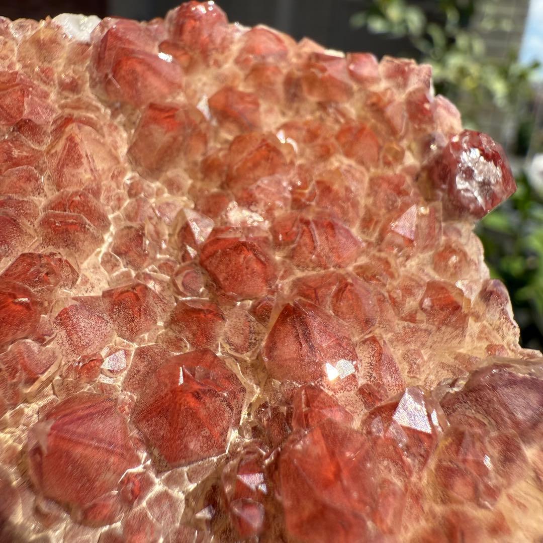 希少❣️ 高品質　ザンビア産　　幻影水晶　レッドファントム　クラスター　赤富士①