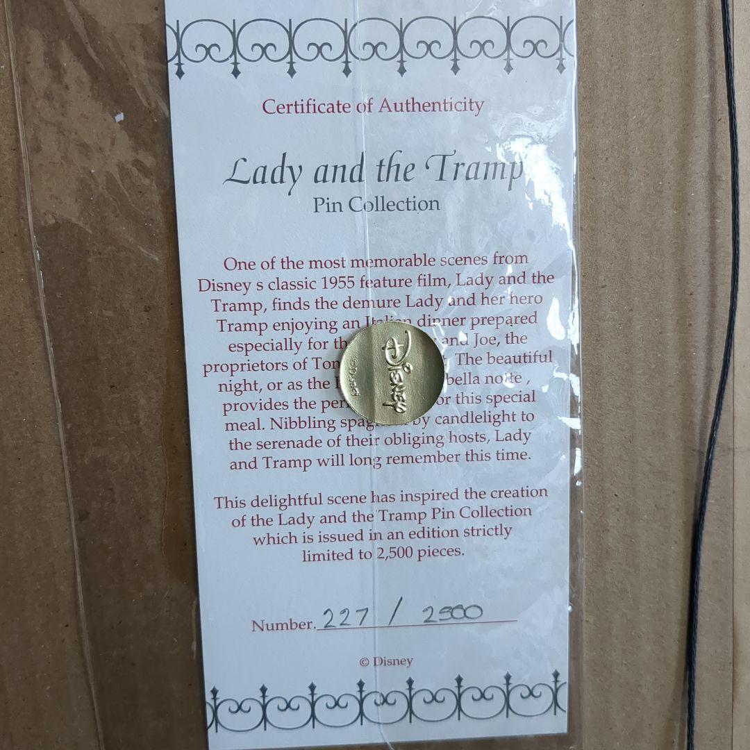 ディズニー レディ&トランプ トニーレストラン ピンバッジ　フレームセット