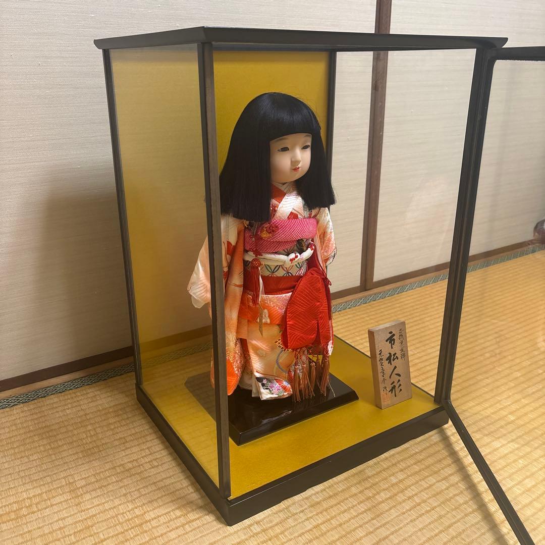 市松人形　元賀章介作　正絹京友禅