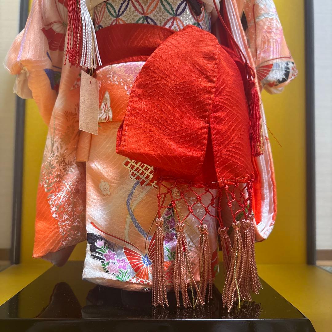 市松人形　元賀章介作　正絹京友禅