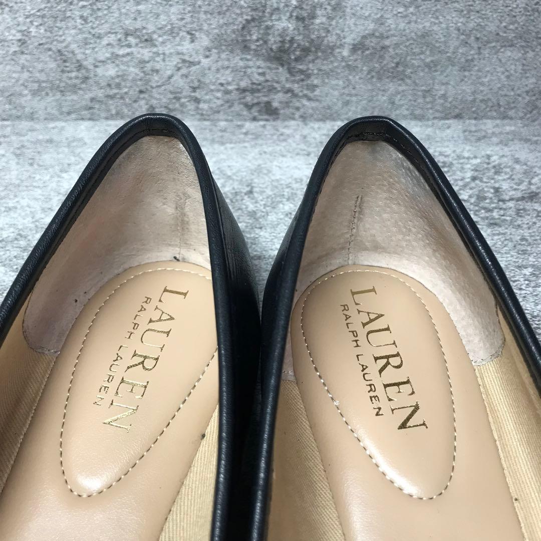 ✨美品✨ローレンラルフローレン ジェイナ レザー フラットシューズ 黒