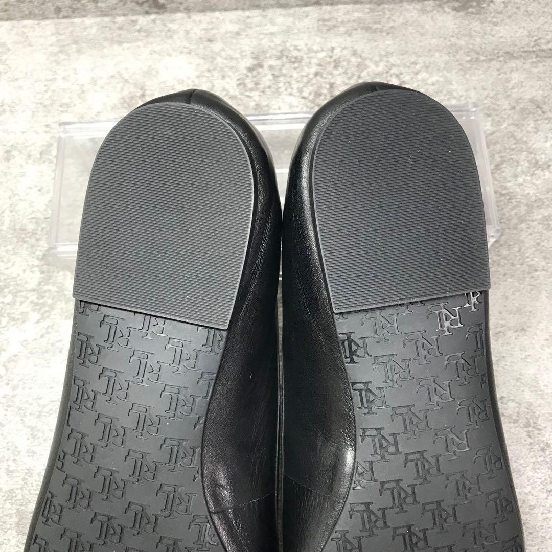 ✨美品✨ローレンラルフローレン ジェイナ レザー フラットシューズ 黒