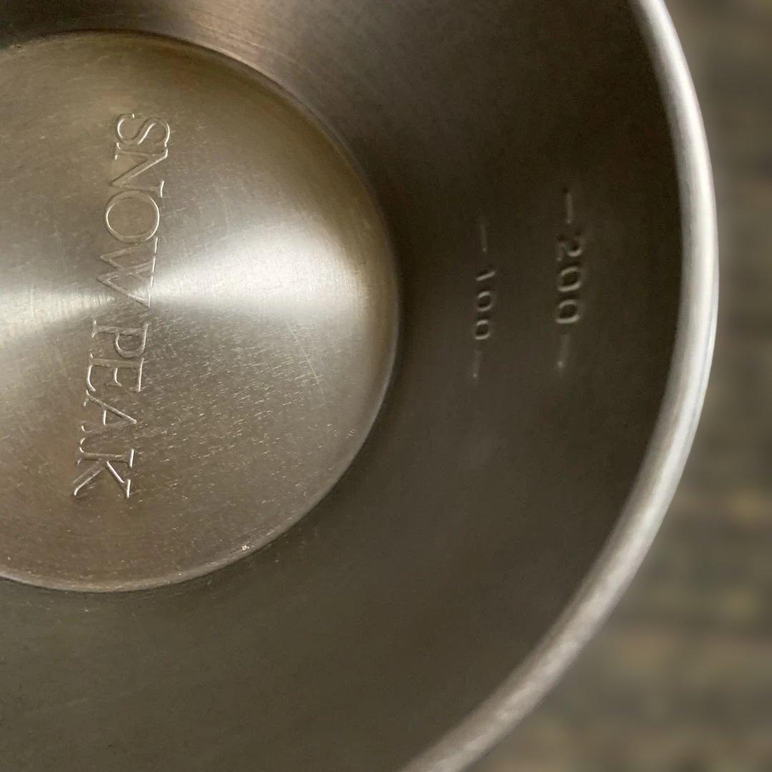 スノーピーク　チタンシェラカップ　旧ロゴ　大文字　ヤマコウ　廃盤品