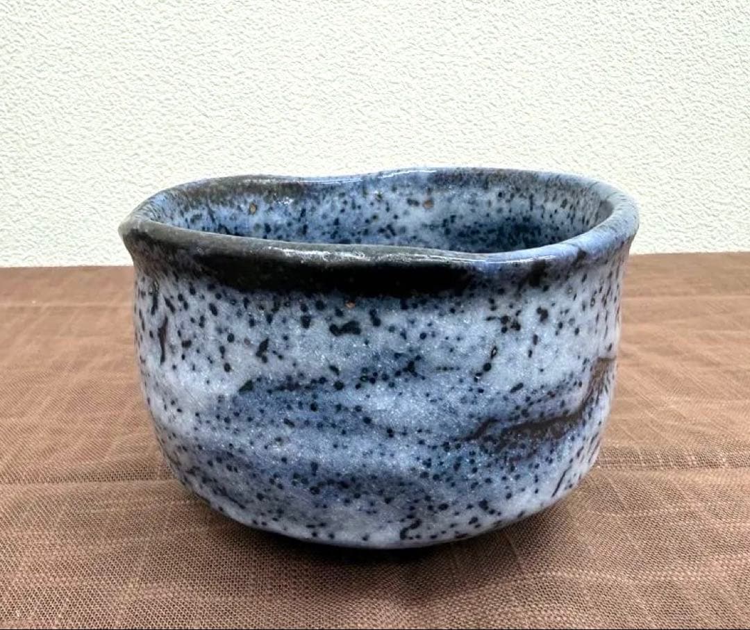 水野守山　青志野茶碗　共箱　美濃寿窯　美濃焼名工　岐阜県土岐市