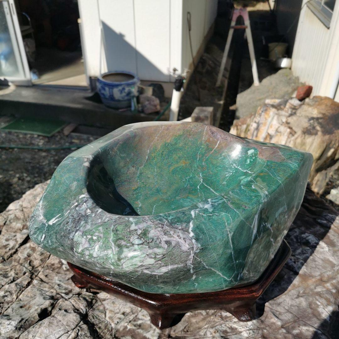 ナミビア翡翠　28キロ　溜まり石　鑑賞石　石　盆石　水石　置物　オブジェ
