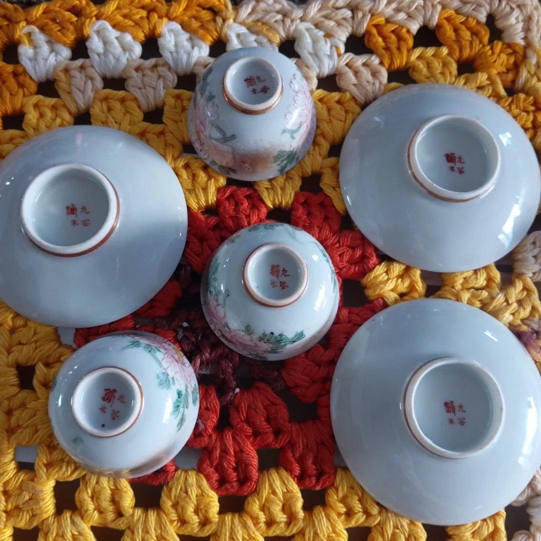 九谷焼　鏑木　お猪口3セット　アンティーク