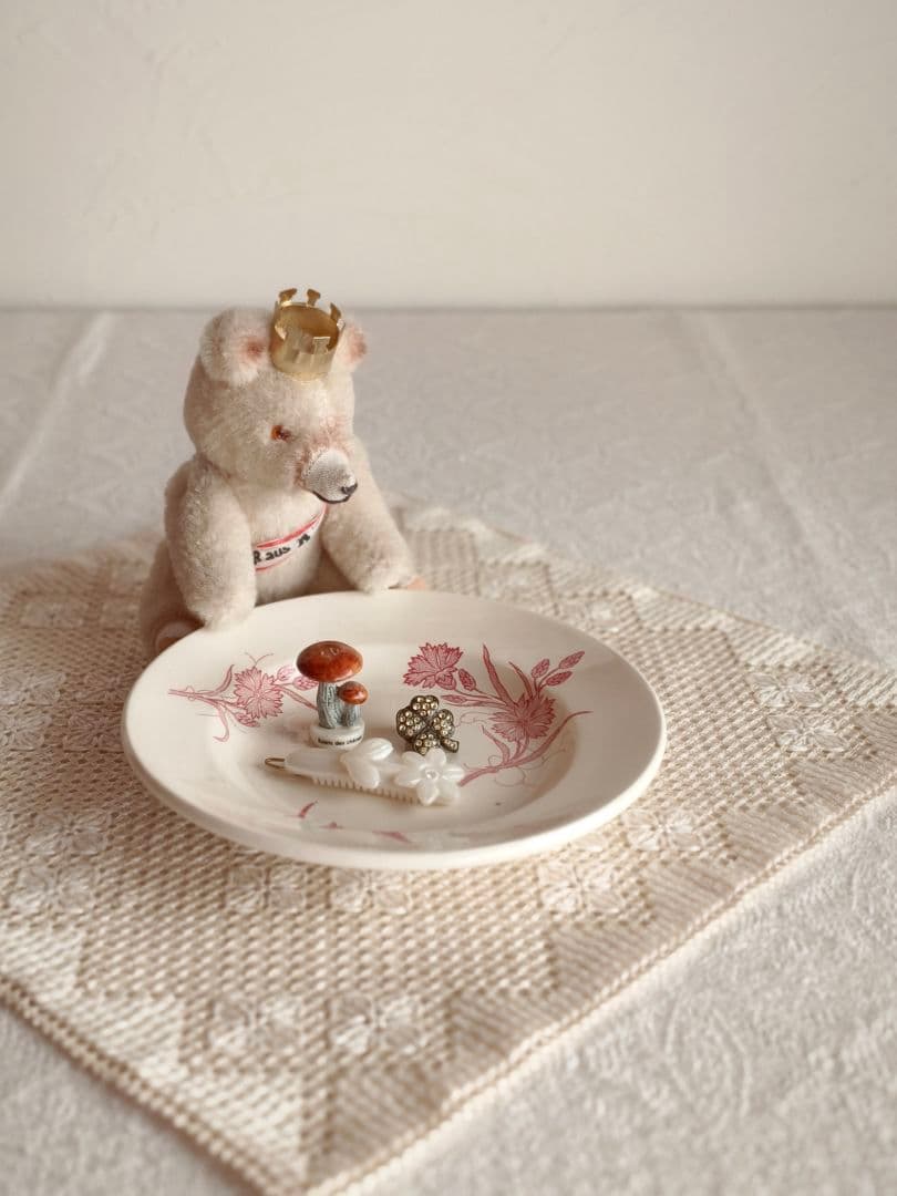 【mkuさま】vintage plate ❀ 矢車菊の 小さめ プレート