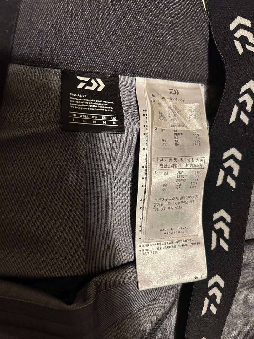 ダイワ ビブ パンツ レイン ブラックデニム DR 52420P