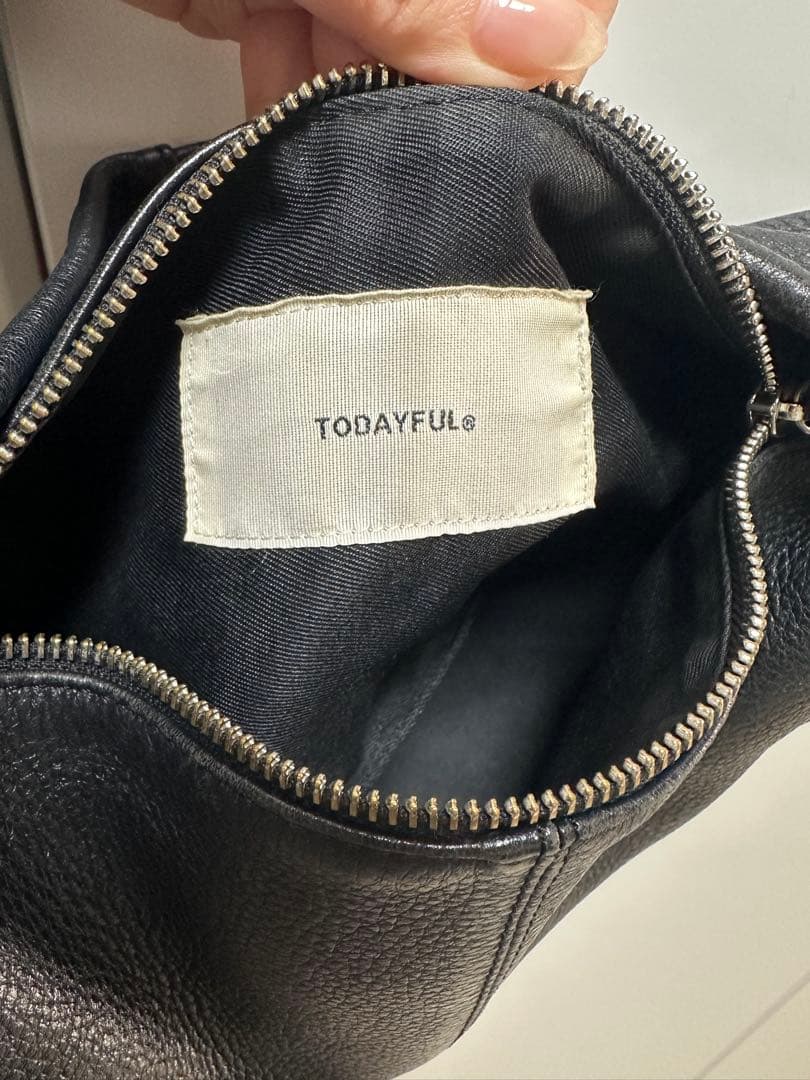 TODAYFUL Leather Wrap Bag ブラック