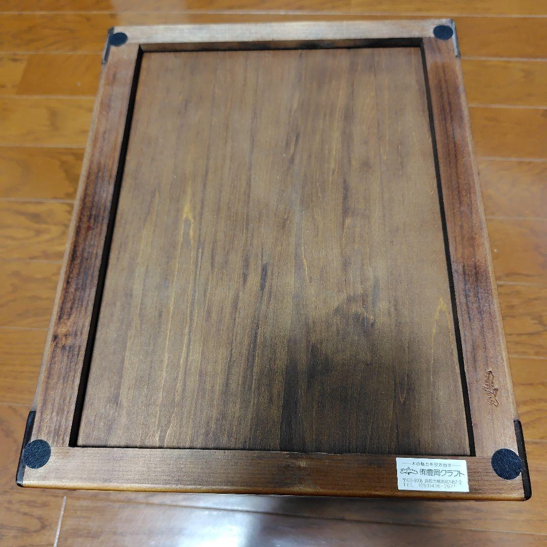 豊岡クラフト A4ドロワーズ3 (美品/レッド加工) 素敵な書類収納、机上整理棚