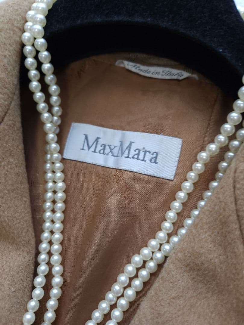 MaxMara 最高級ロングチェスターコート　47万 キャメル100%*若干訳有