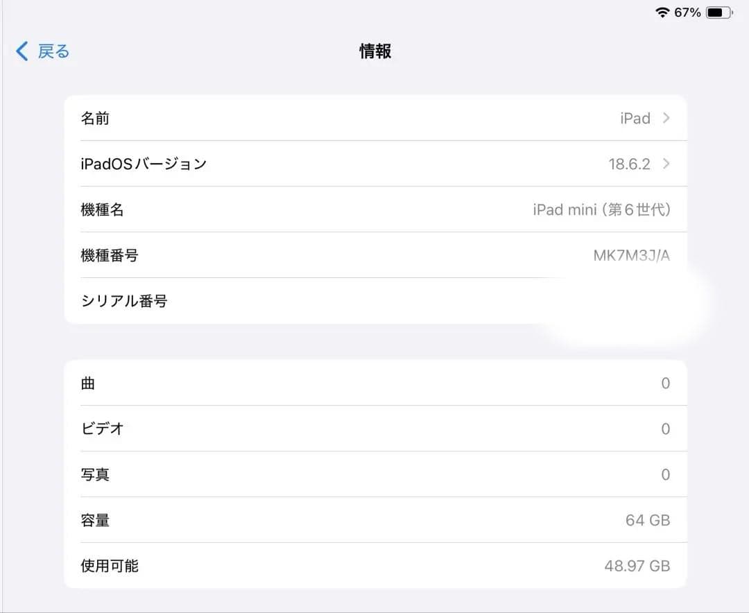 【美品】iPad mini 第6世代 64GB WiFi モデル フルセット
