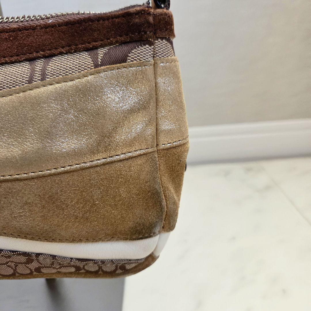 希少 COACH コーチ ミニ アクセサリーポーチ シグネチャー パッチワーク