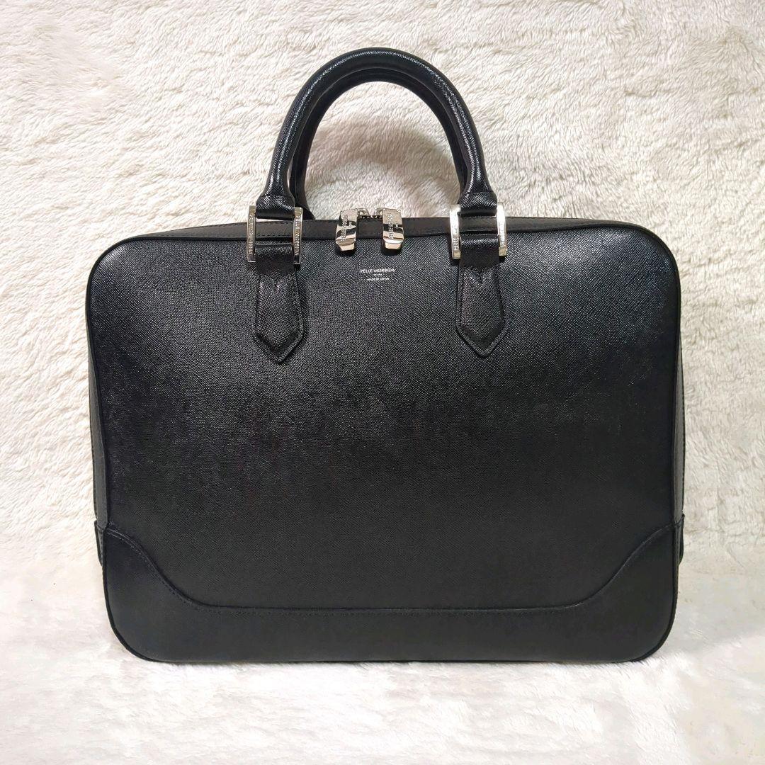 極美品✨PELLE MORBIDA レザービジネスバッグ ブリーフケース 黒