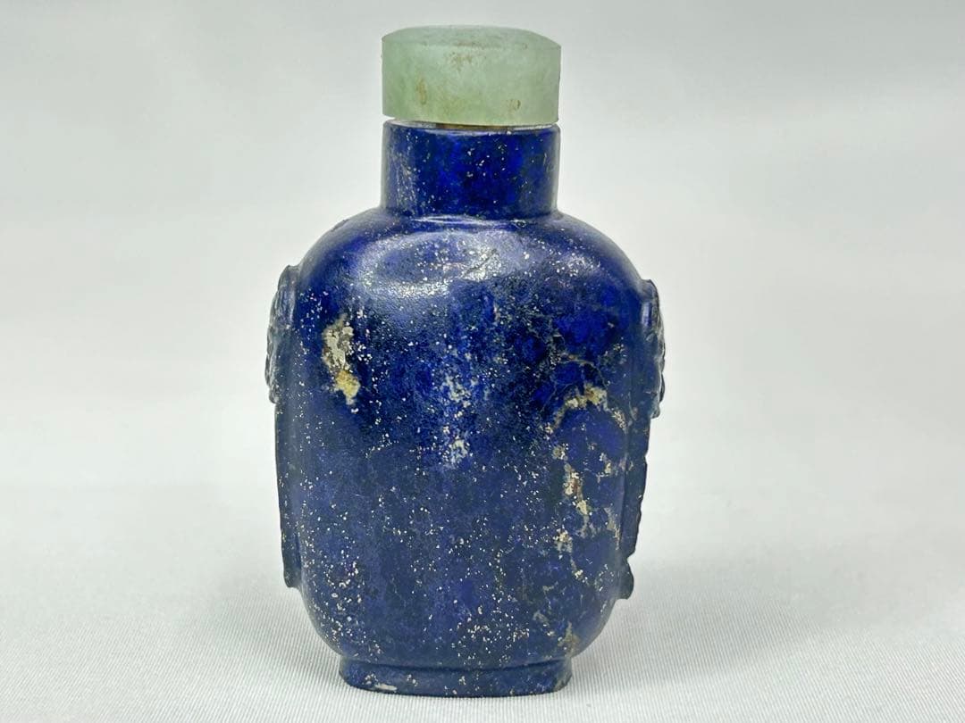中国美術　清　鼻煙壺　小瓶　青金石　古道具　時代物