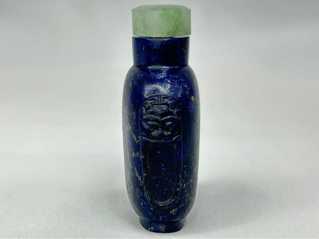 中国美術　清　鼻煙壺　小瓶　青金石　古道具　時代物