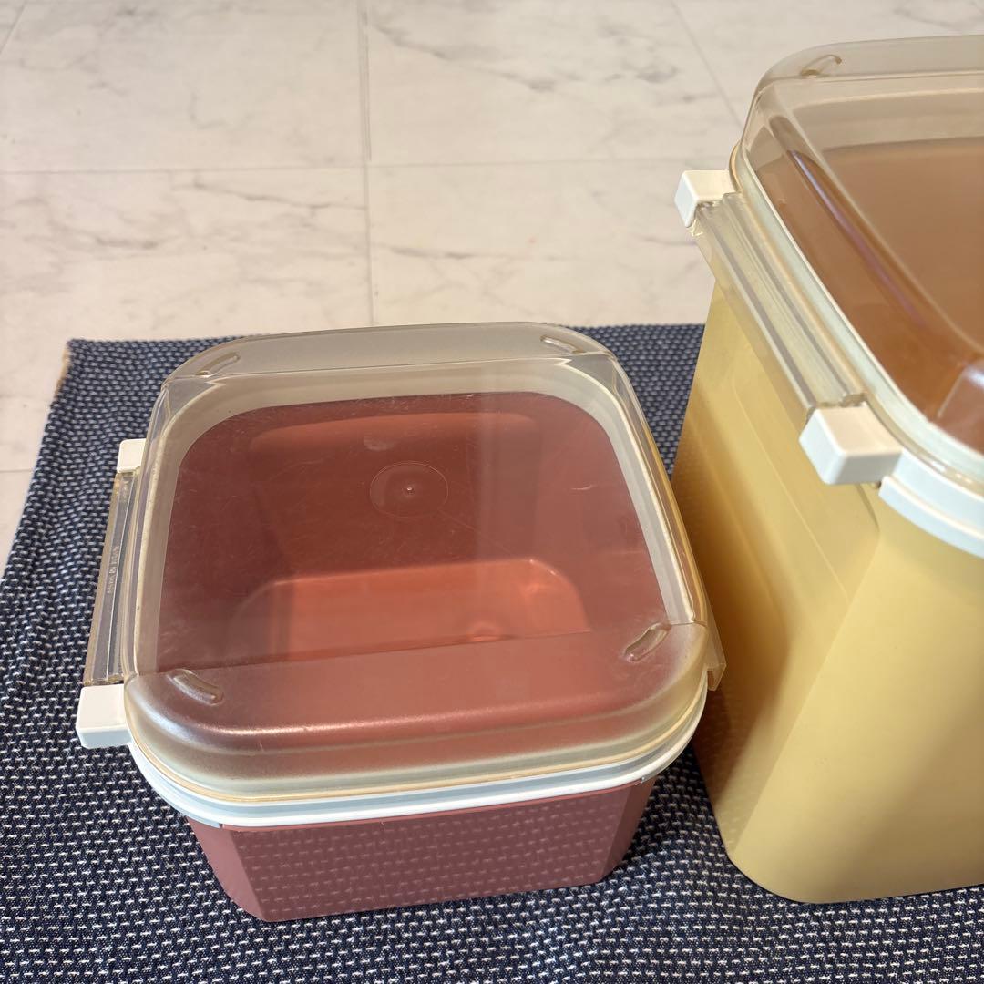 タッパーウェア　プラスチック製保存容器 2個セット　ケース