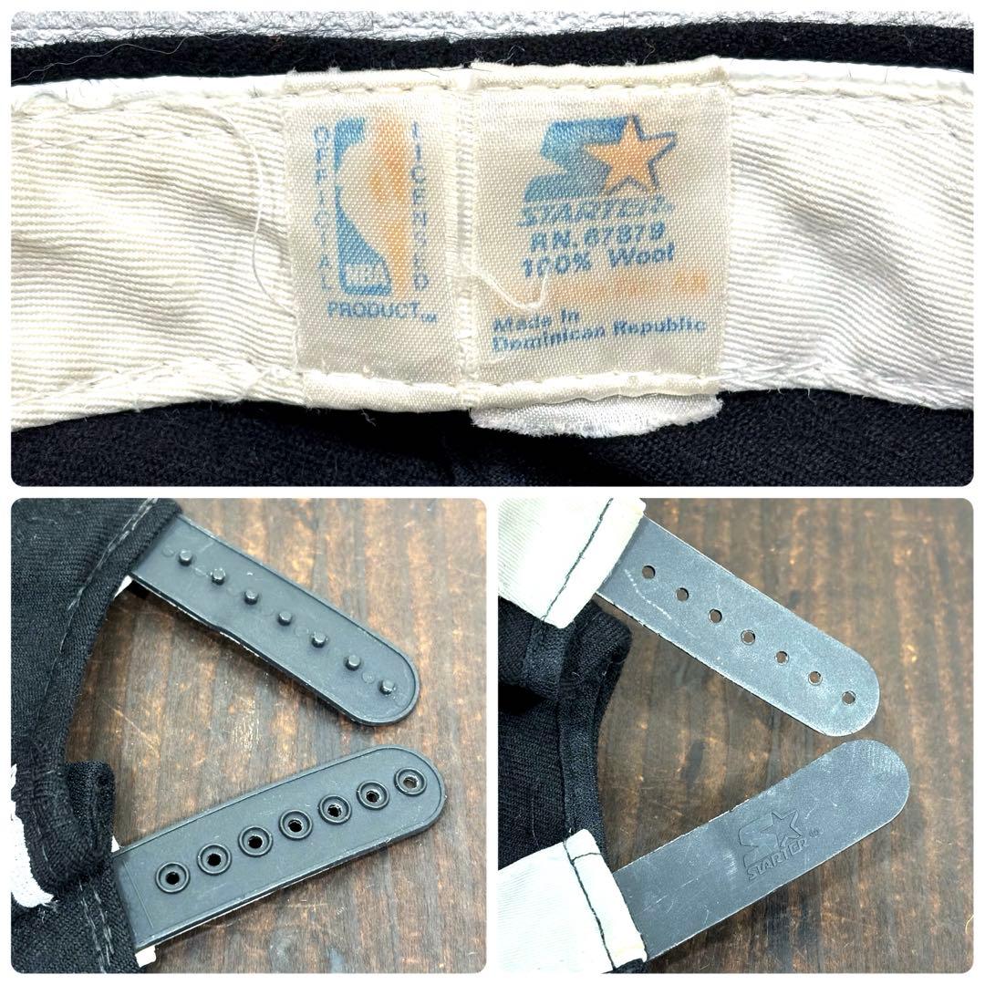 90s 黒 スターター ロサンゼルス レイカーズ オフィシャル ウール キャップ