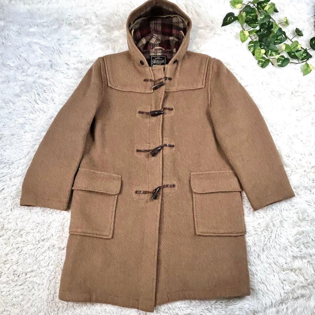 希少90s グローバーオール 512 ダッフルコート 英国製 チェック キャメル