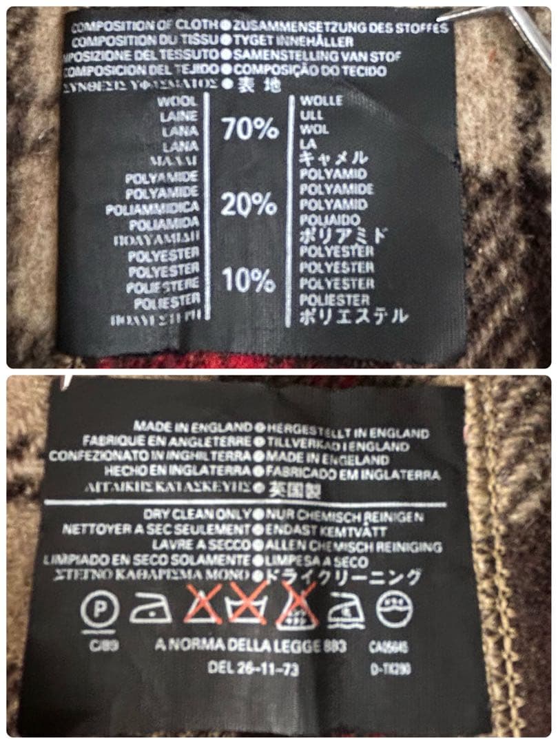 希少90s グローバーオール 512 ダッフルコート 英国製 チェック キャメル