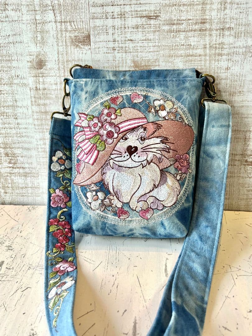 ＊お纏めリクエスト＊ライトブルーWデニム刺繍のショルダーバッグなど