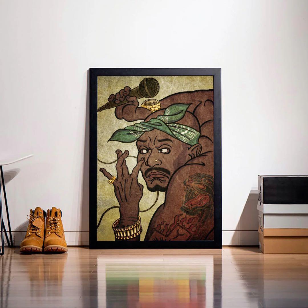 ”トゥパック\"(アップルバム)浮世絵 A1 Poster