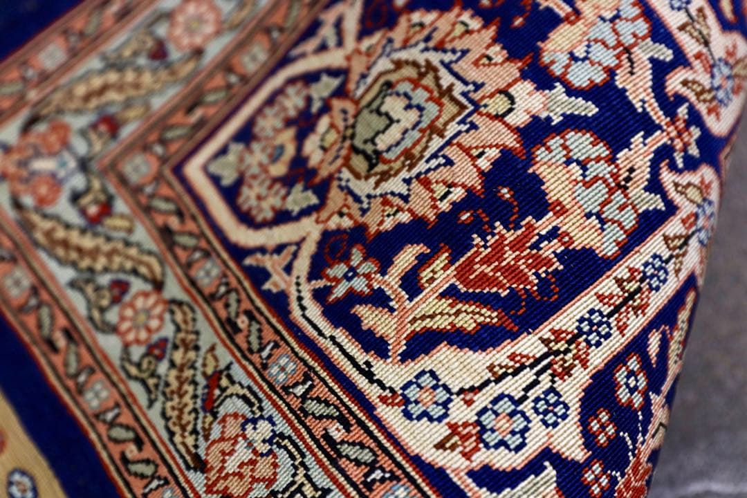 GMIK404○最高級 ペルシャ絨毯 ラグ カーペット シルク 手織り 中東