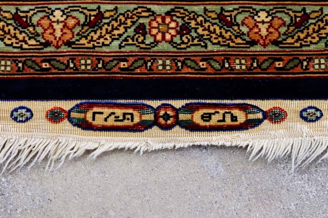 GMIK404○最高級 ペルシャ絨毯 ラグ カーペット シルク 手織り 中東