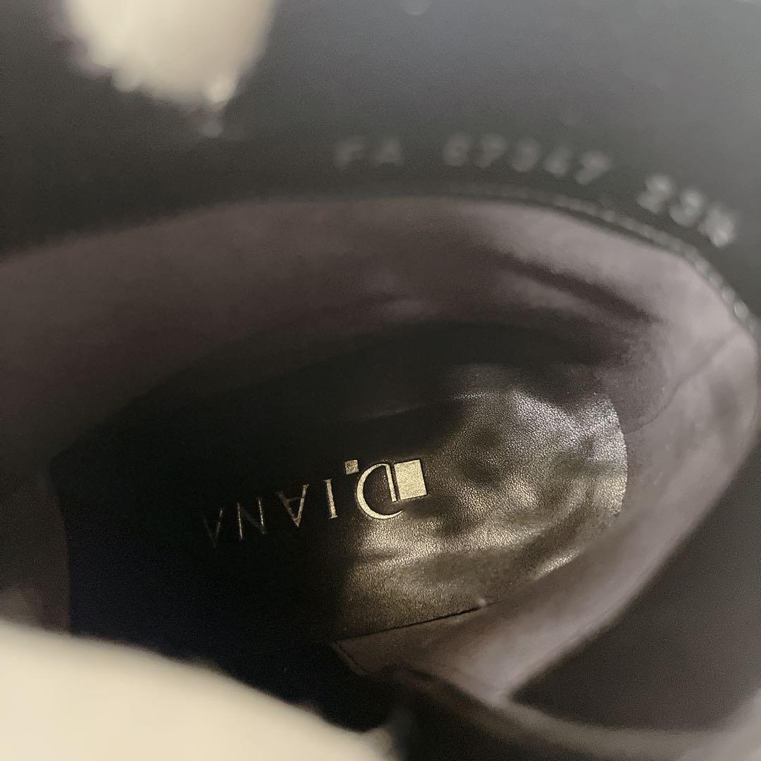 ✨未使用級✨ ダイアナ サイドジップ ショートブーツ レザー ブラック 黒