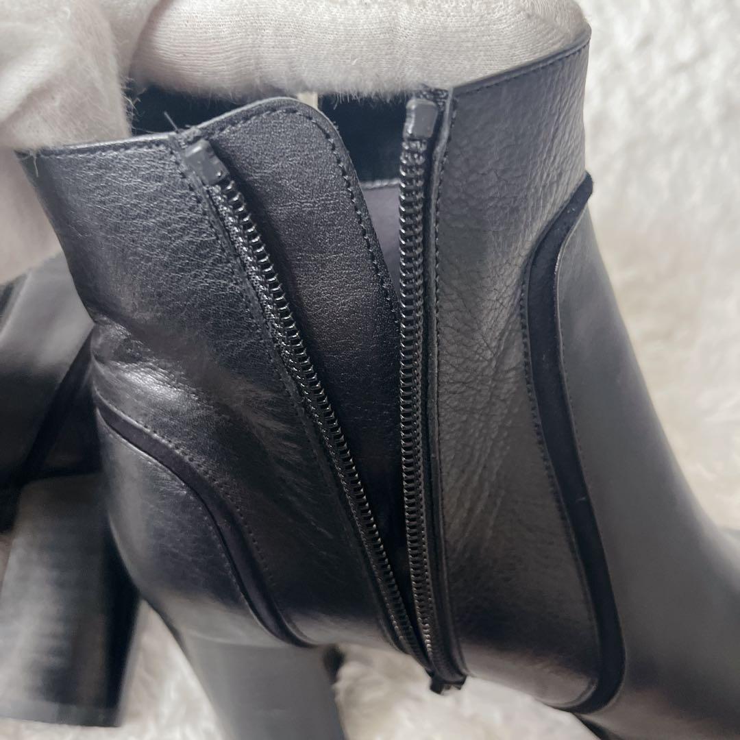 ✨未使用級✨ ダイアナ サイドジップ ショートブーツ レザー ブラック 黒