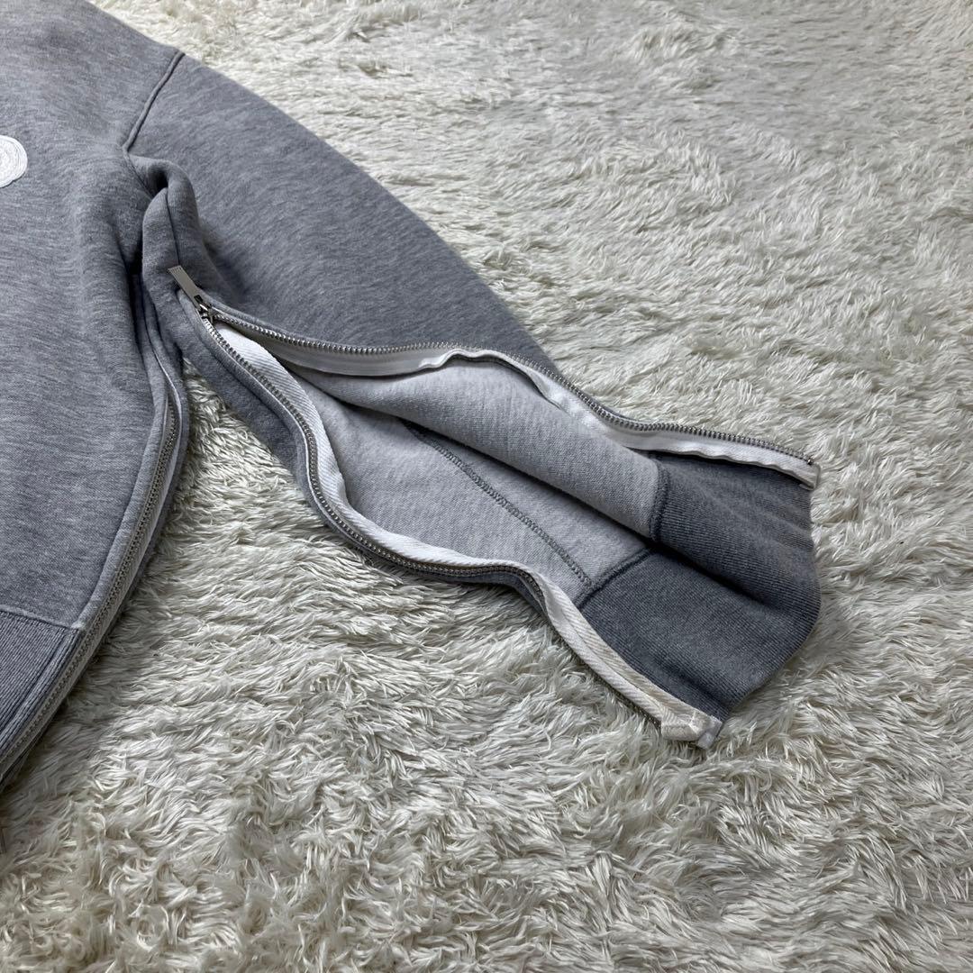 希少デザイン✨　サカイ ジップアップ 　刺繍　トレーナー　スエット グレー　2