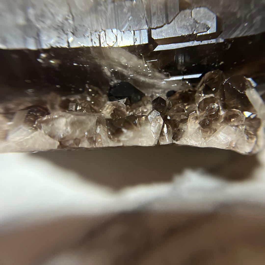 ブラジル産 モリオン(カンゴーム) ダブルポイント クラスター原石