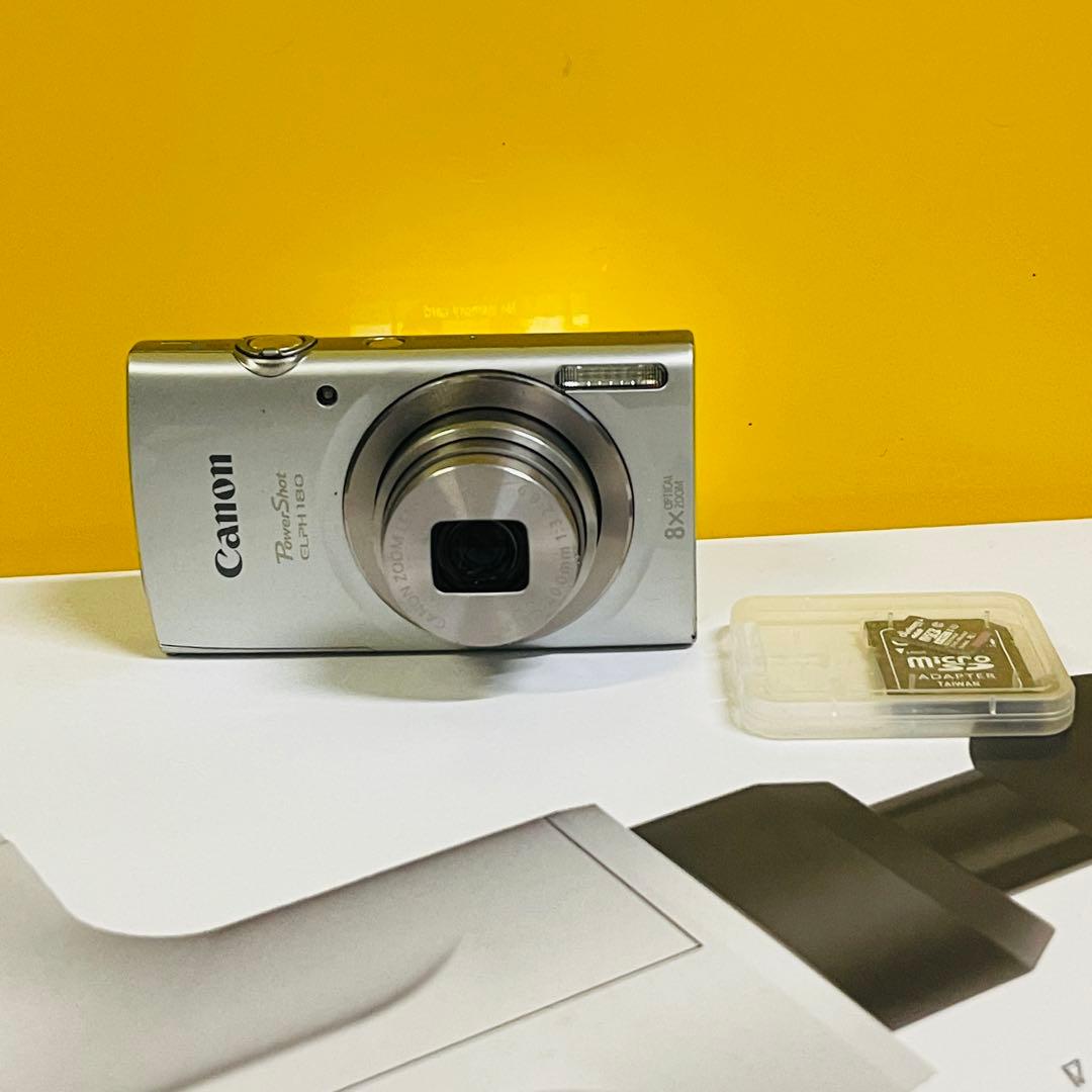 デジカメ　Canon PowerShot ELPH180 動作品SDカード付き