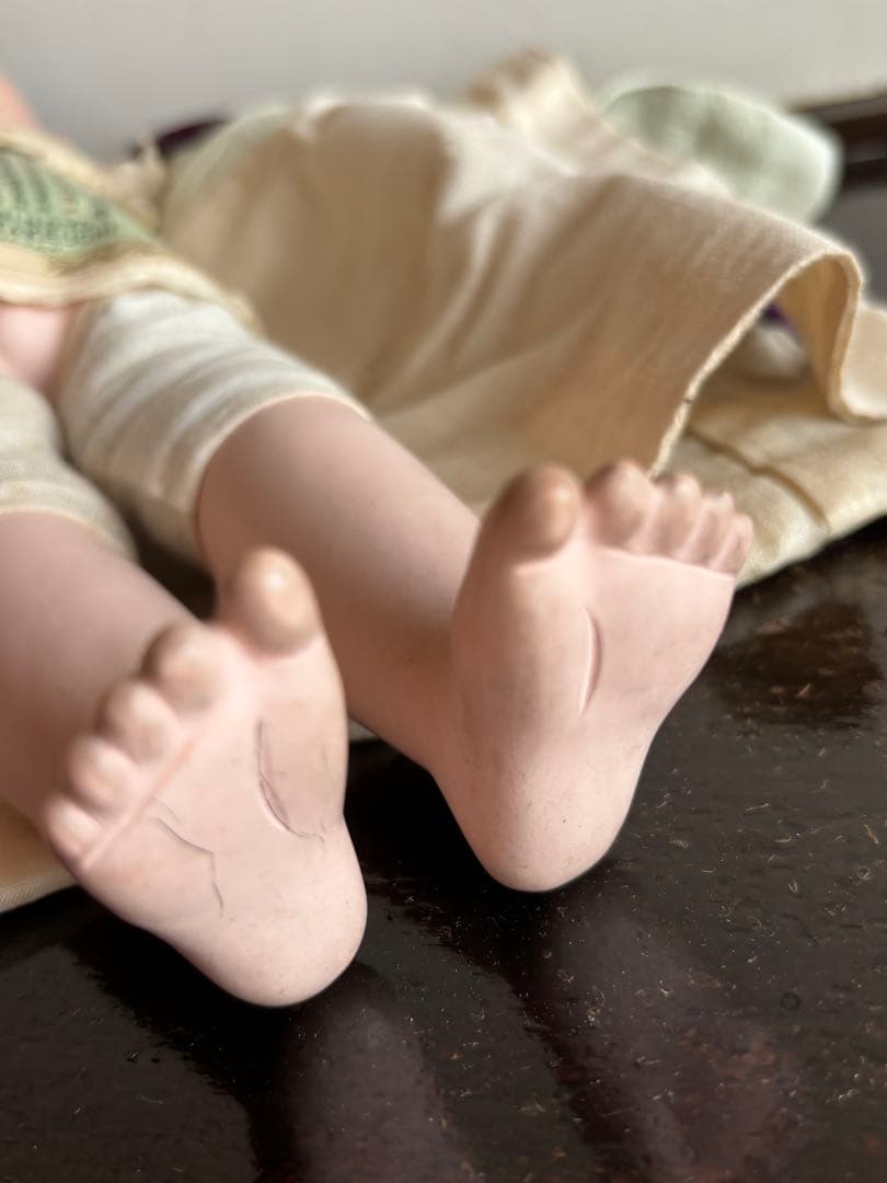 市松人形 竹内益次郎　吾妻人形　日本人形　大正　レトロ　約39cm 骨董　訳あり